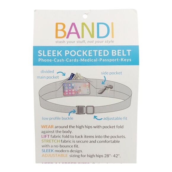 Bandi Running Belt Womens Multicolor Modern Waist Fanny Pack Pocketed Adjustable - Picture 10 of 10